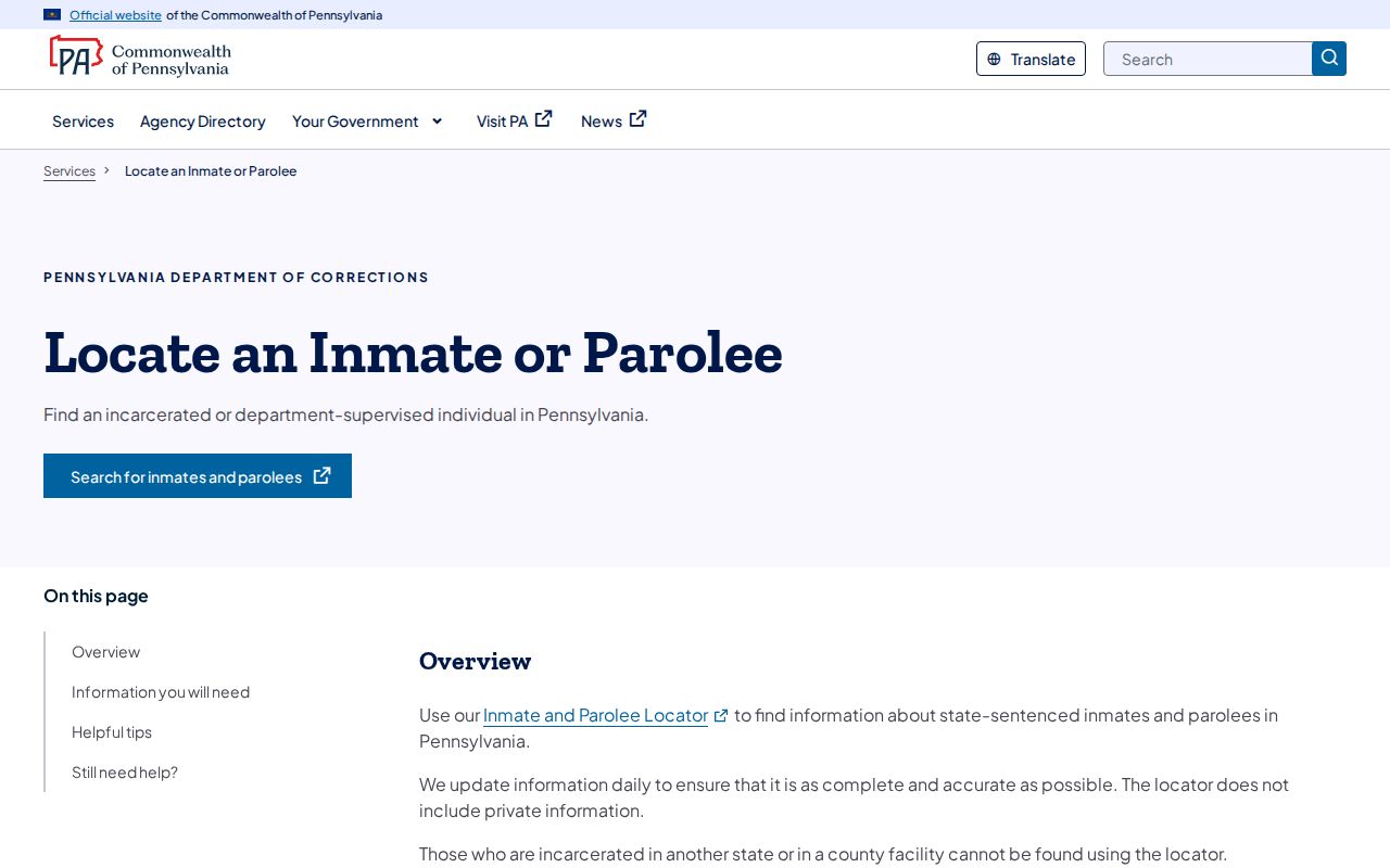 Carbon County criminal history state inmate locator